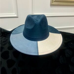NEW Two-Tone Blue and Cream Women's Hat